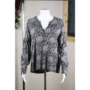 Lucky Brand Patterned Long Sleeve Tee - M